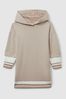 9-13 yrs Hooded Jersey Hoodie Dress in Mink - Image 1 of 1