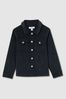 3-9 yrs Velvet Press-Stud Overshirt in Dark Grey - Image 1 of 1