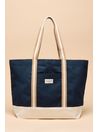 Promenade Navy Canvas Beach Bag - Image 1 of 1