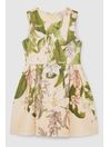 9-13 yrs Floral Scuba Sleeveless Dress in Pink Print - Image 1 of 1