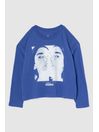 Blue Dua Lipa Graphic Boxy T-Shirt (4-13yrs) - Image 1 of 1