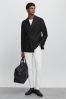 Oscar Jacobson Wool-Linen Double Breasted Blazer in Black - Image 1 of 1