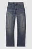 Barrel-Leg Dart Jeans in Mid Blue - Image 1 of 1