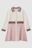 13-14 yrs Knitted Striped Collar Dress in Pink - Image 1 of 1