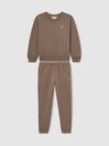 3-9 yrs Cotton-Blend Sweatshirt and Joggers Set in Taupe - Image 1 of 1