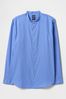 Blue Linen-Cotton Band Collar Shirt - Image 1 of 1
