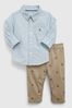Blue Brannan Bear Long Sleeve Shirt Outfit Set - Image 1 of 1