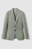 Single-Breasted Linen Suit Blazer Slim Fit in Apple - Image 1 of 1