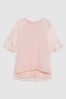 Pleated Flare Sleeve Top in Pink - Image 1 of 1