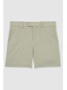 Teen Slim Fit Linen Adjustable Trousers in Apple - Image 1 of 1