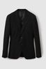 Single-Breasted Linen Suit Blazer Slim Fit in Black - Image 1 of 1