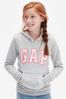 Grey/Pink Logo Hoodie (4-13yrs) - Image 1 of 1