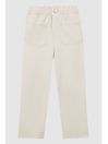 9-13 yrs High Rise Elasticated Jeans in Ecru - Image 1 of 1
