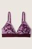 Rich Maroon Red Regular Cup Velvet Unlined Triangle Bralette - Image 1 of 1