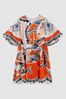 4-9 yrs Printed Floaty Dress in Coral - Image 1 of 1