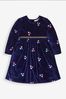 Navy Star Embroidered Velour Party Dress - Image 1 of 1