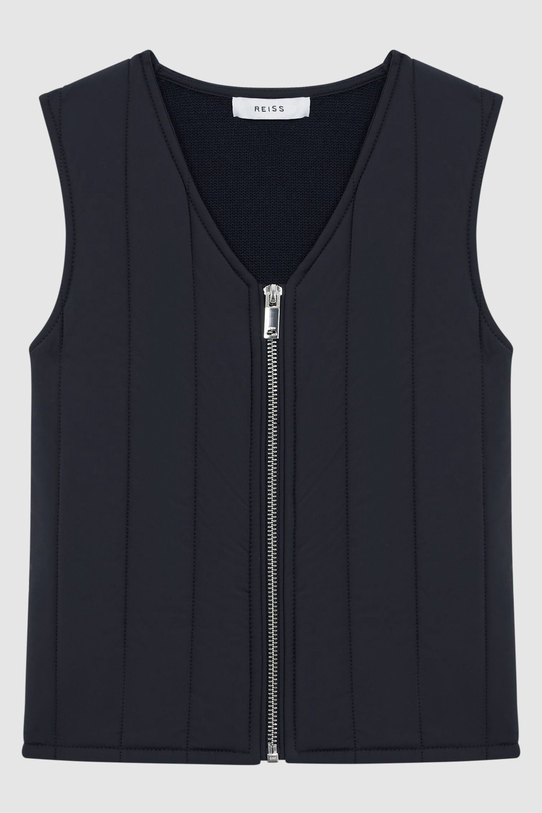 3-9 yrs Quilted Sleeveless Gilet in Navy - Image 1 of 1