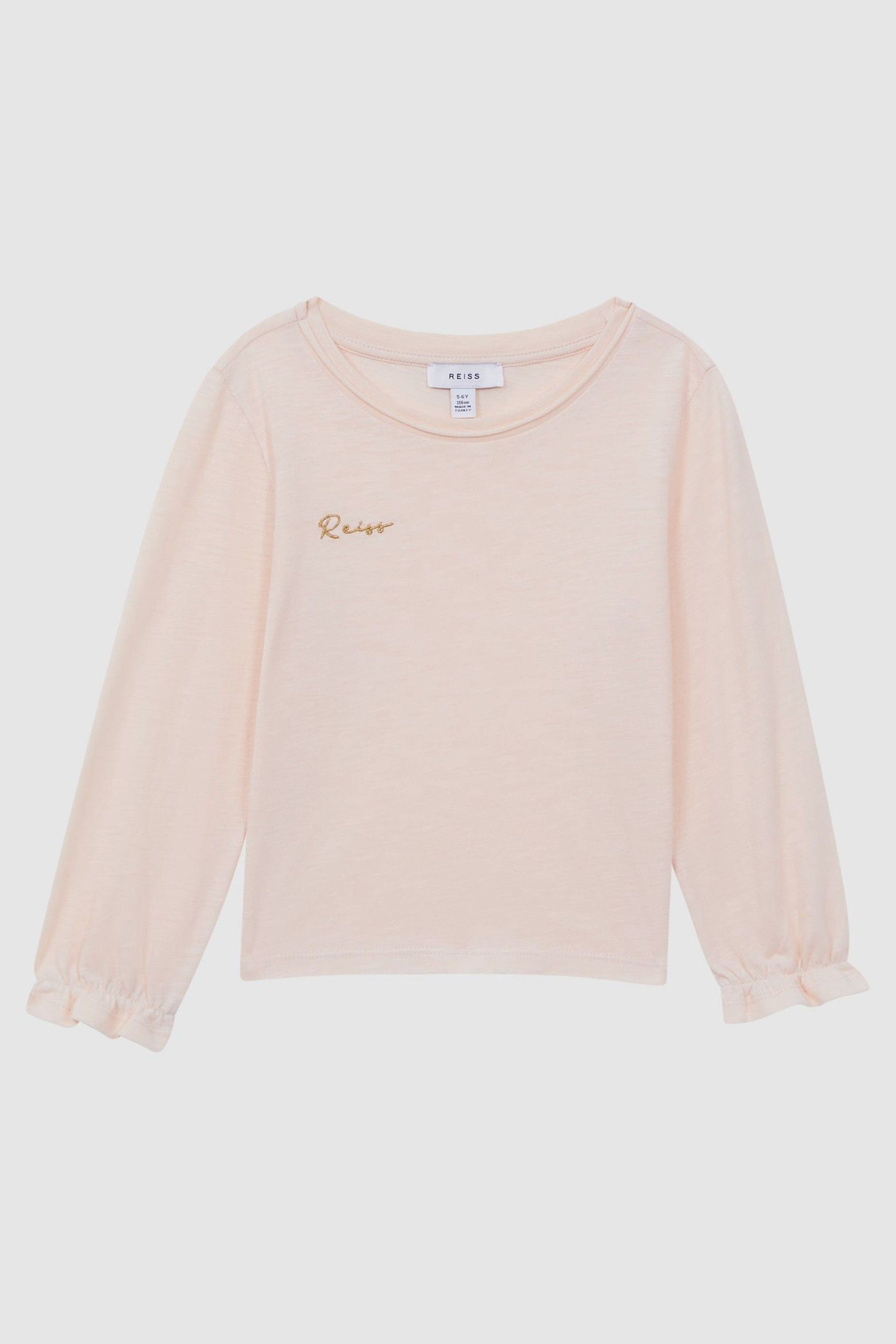 9-14 yrs Cotton Embroidered T-Shirt in Ivory - Image 1 of 1