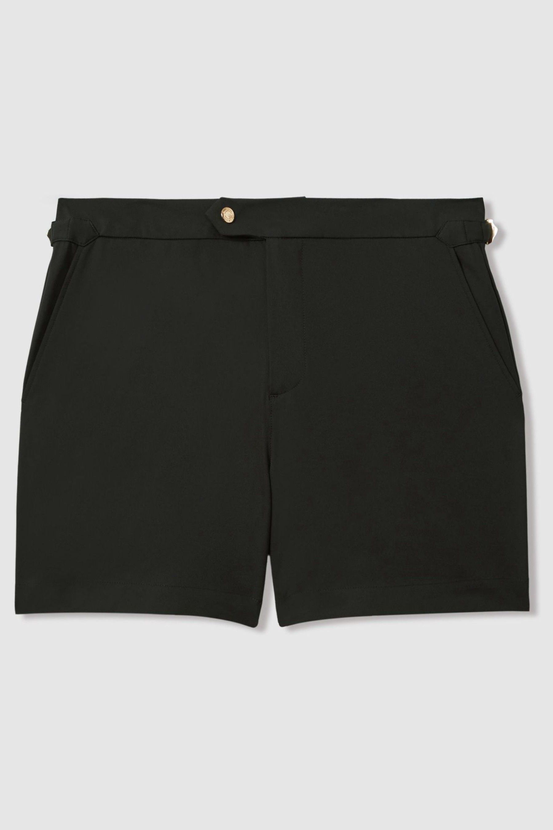 Side Adjuster Swim Shorts in Bottle Green - Image 1 of 1