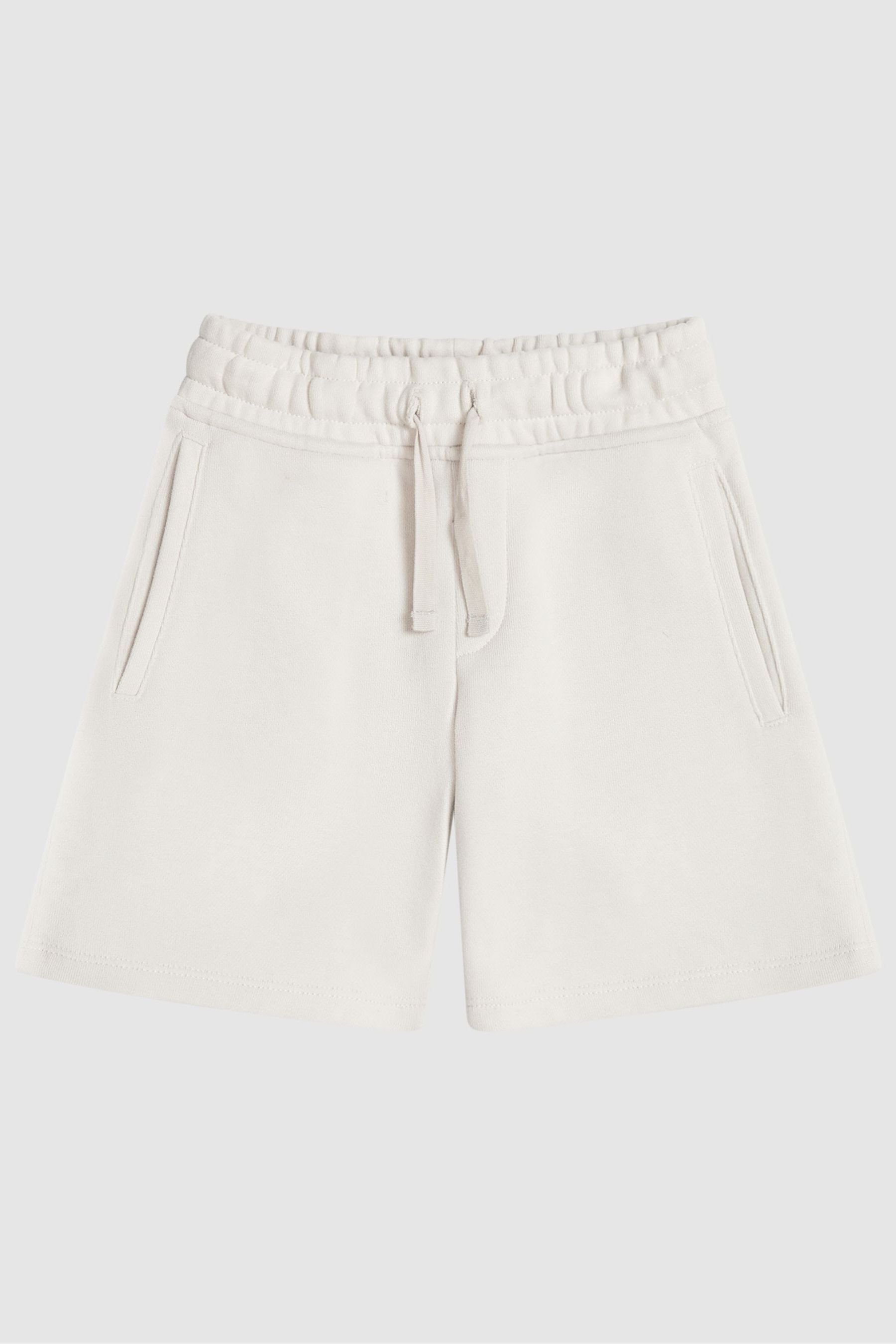 Drawstring Jersey Shorts in Dark Ecru - Image 1 of 1