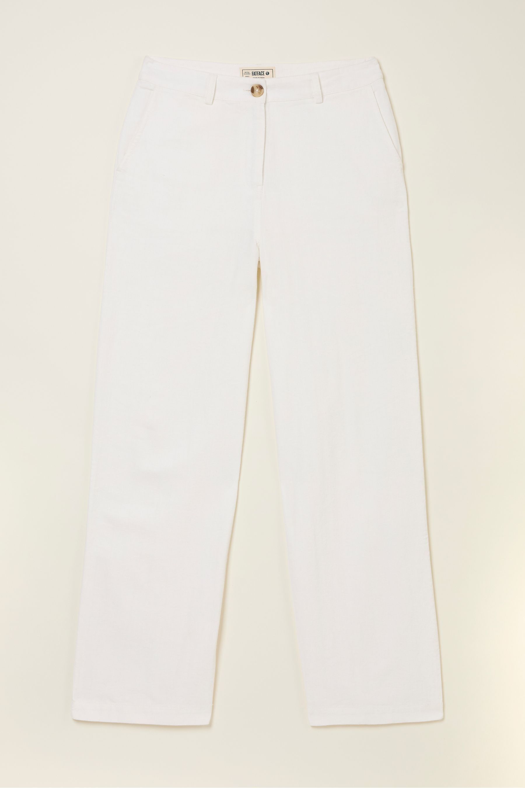 Ellie White Straight Leg Trousers - Image 1 of 1