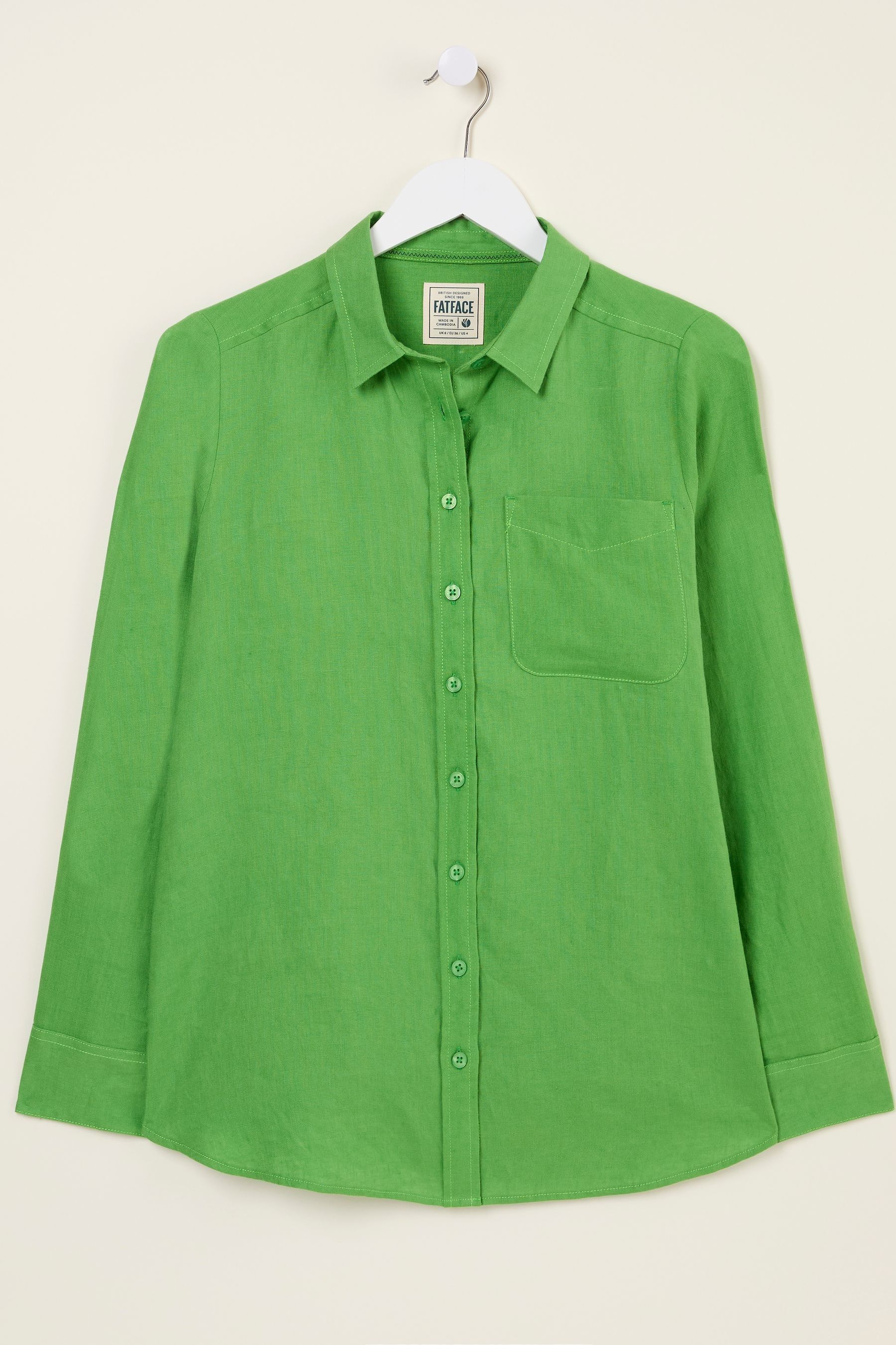 Green Olivia Linen Shirt - Image 1 of 1