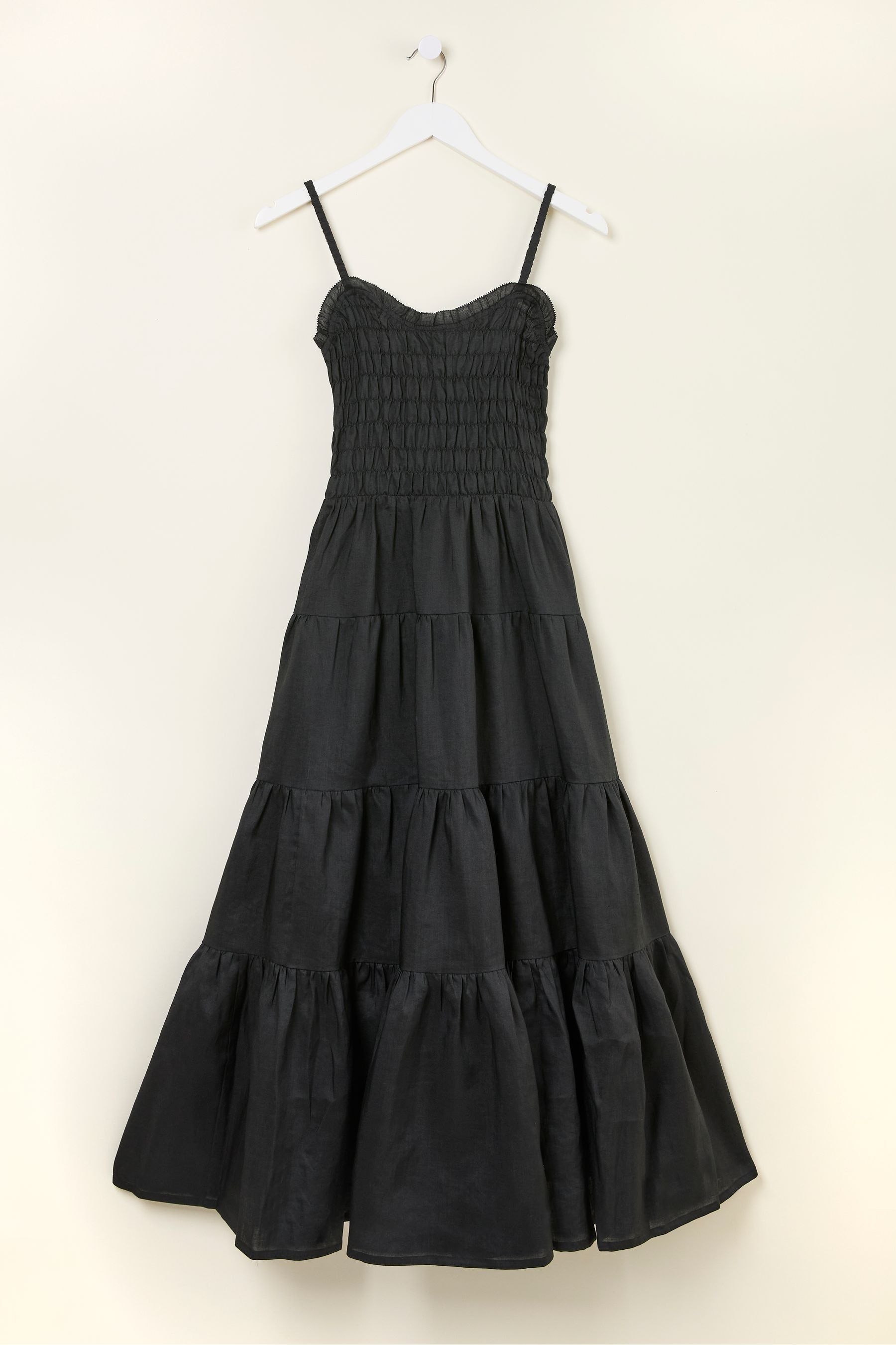 Adeline Black Tiered Strappy Dress - Image 1 of 1