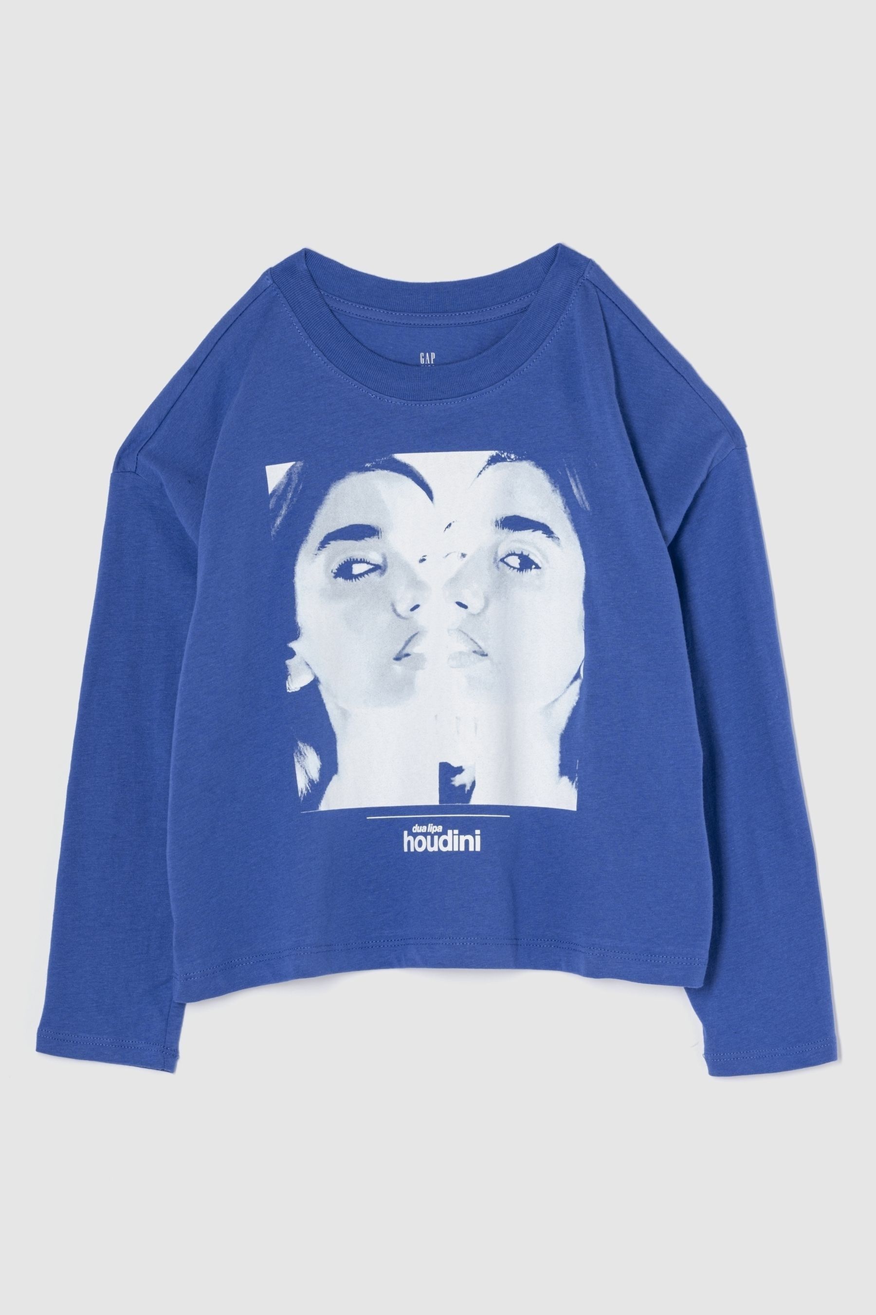 Blue Dua Lipa Graphic Boxy T-Shirt (4-13yrs) - Image 1 of 1