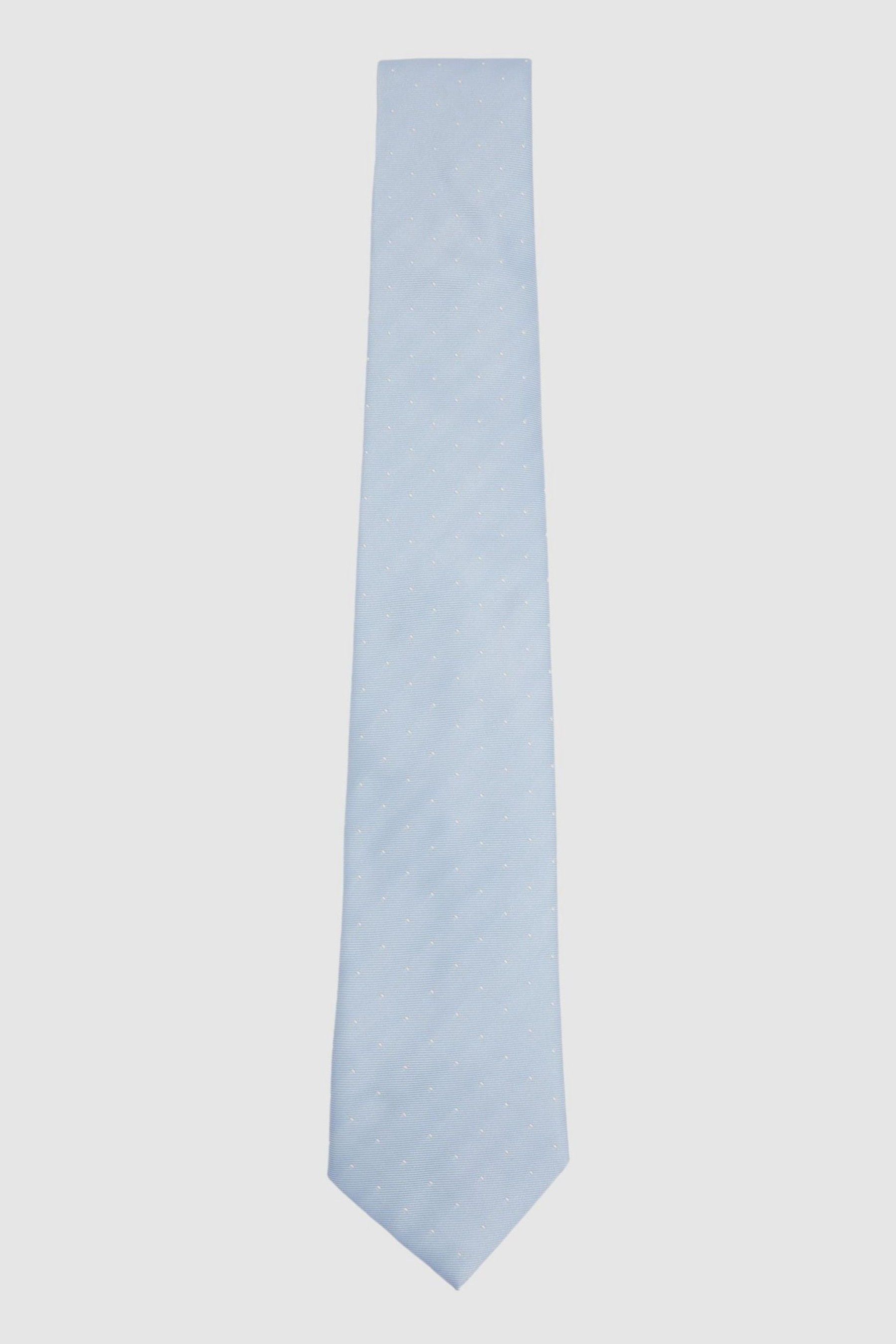 Polka Dot Silk Tie in Light Blue - Image 1 of 1
