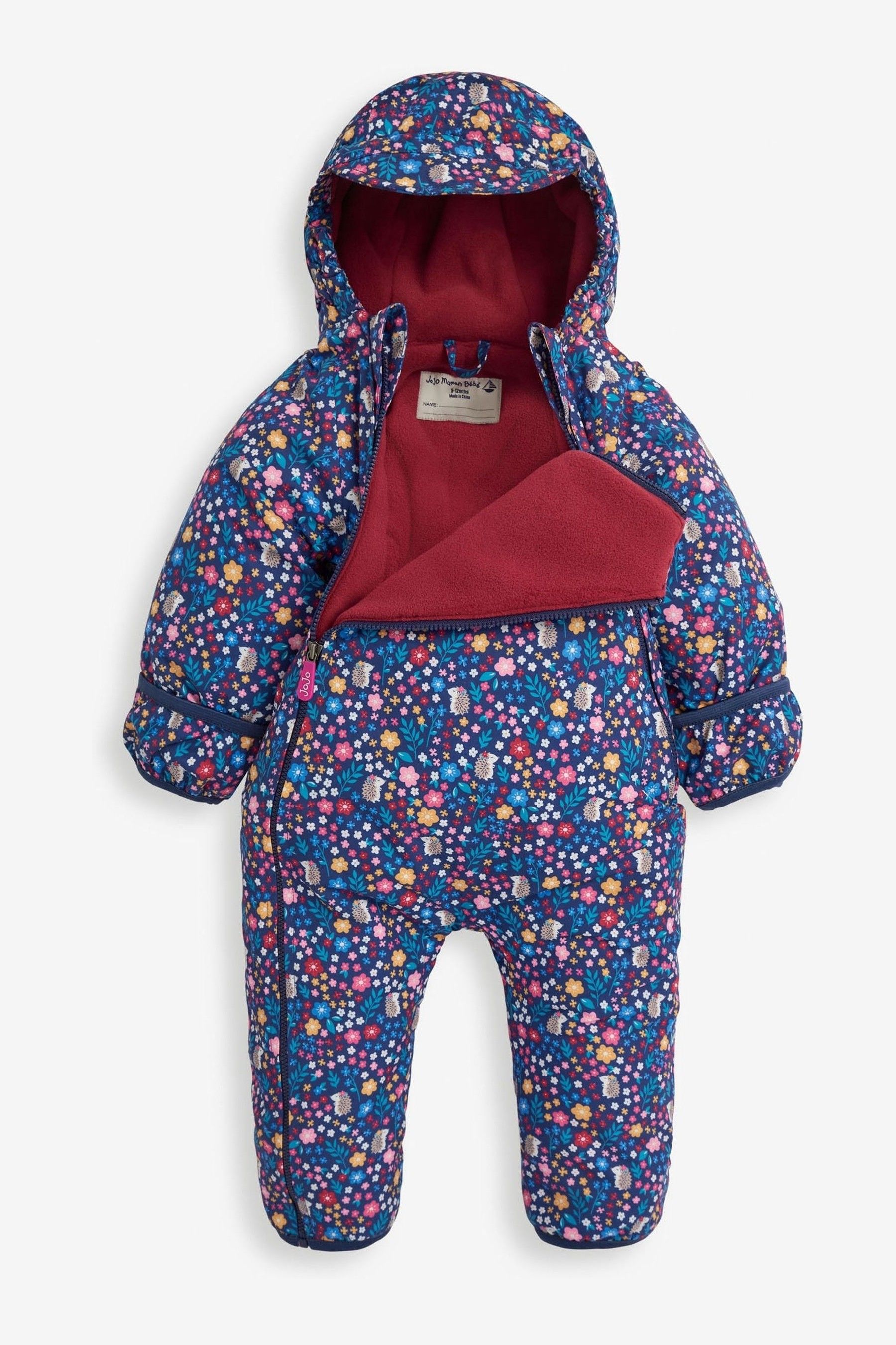 Navy Blue Woodland Waterproof Fleece Lined Puddle Suit JoJo Maman Bebe