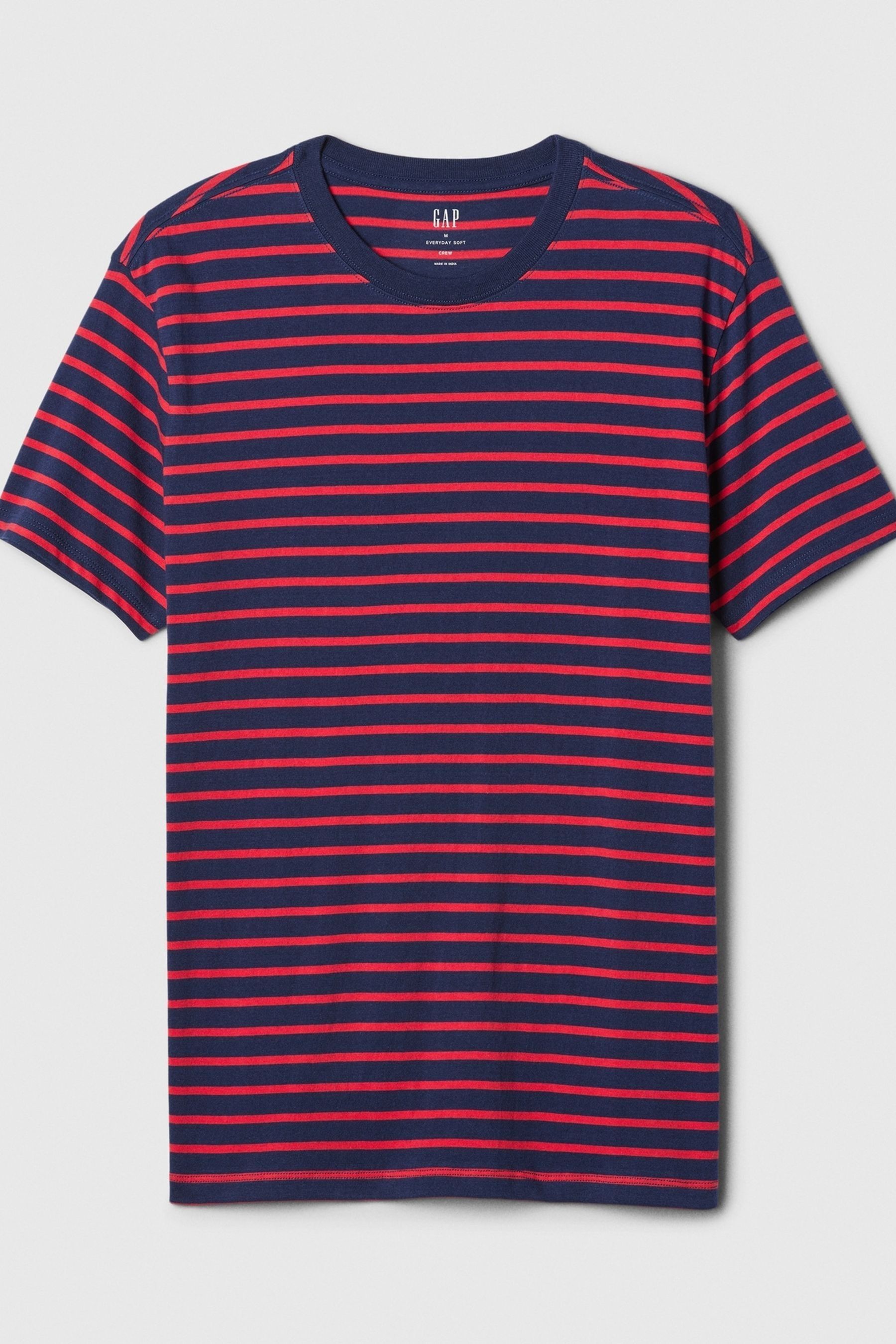Navy/Blue Stripe Cotton Everyday Soft Stripe T-Shirt - Image 1 of 1