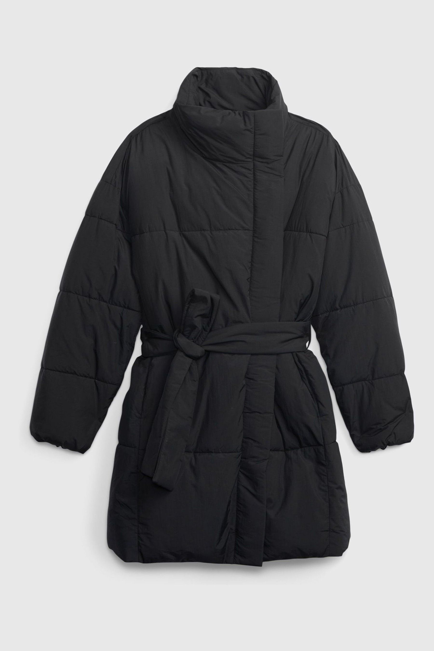 Buy Black Duvet Wrap Puffer Coat from the Gap online shop