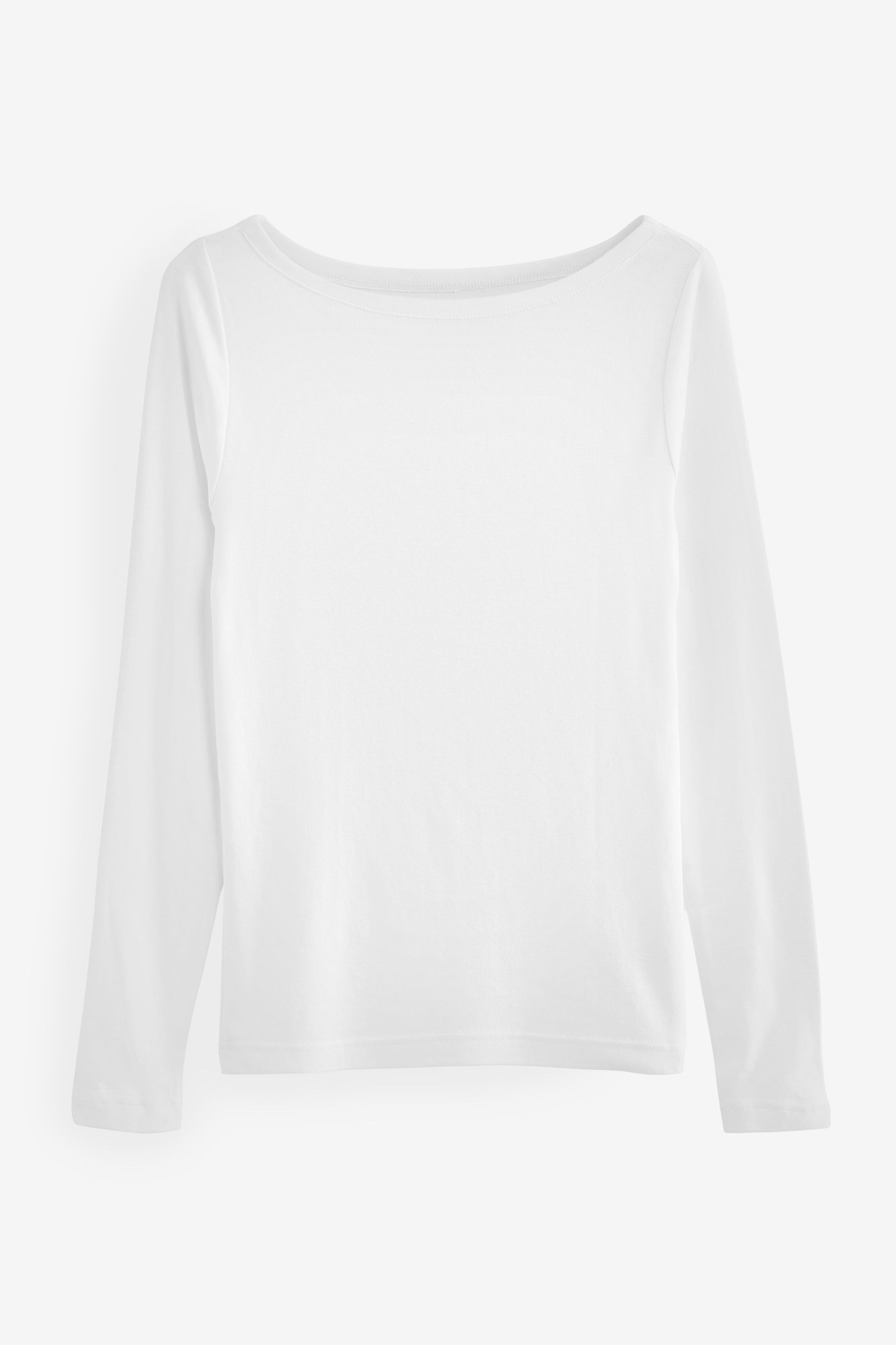 Buy White Favourite Long Sleeve Boat Neck TShirt from the Gap online shop
