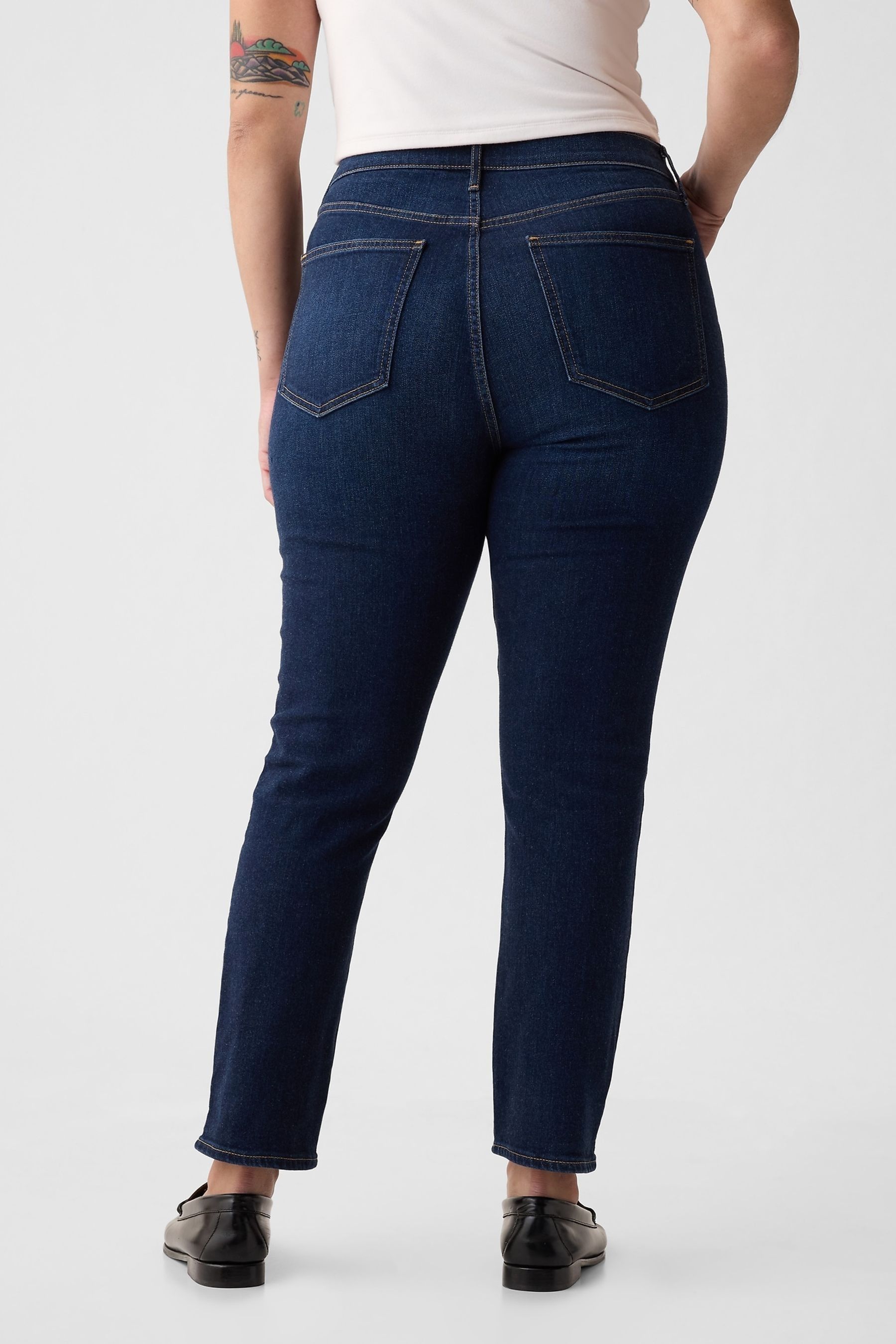 Buy Dark Wash Blue Vintage Slim Stretch High Waisted Jeans from the Gap ...
