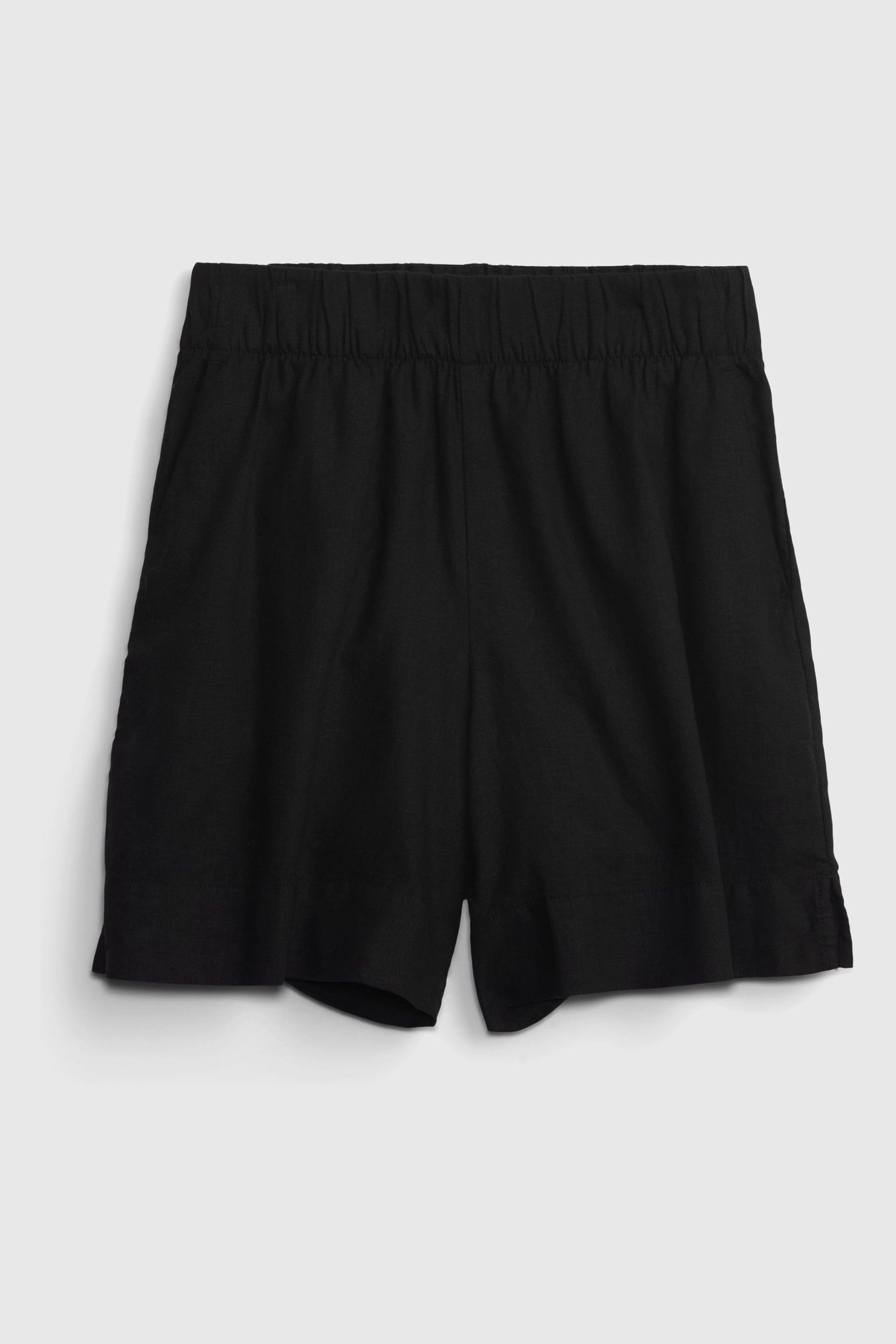 Buy Black Linen Blend Pull-On Loose Shorts from the Gap online shop