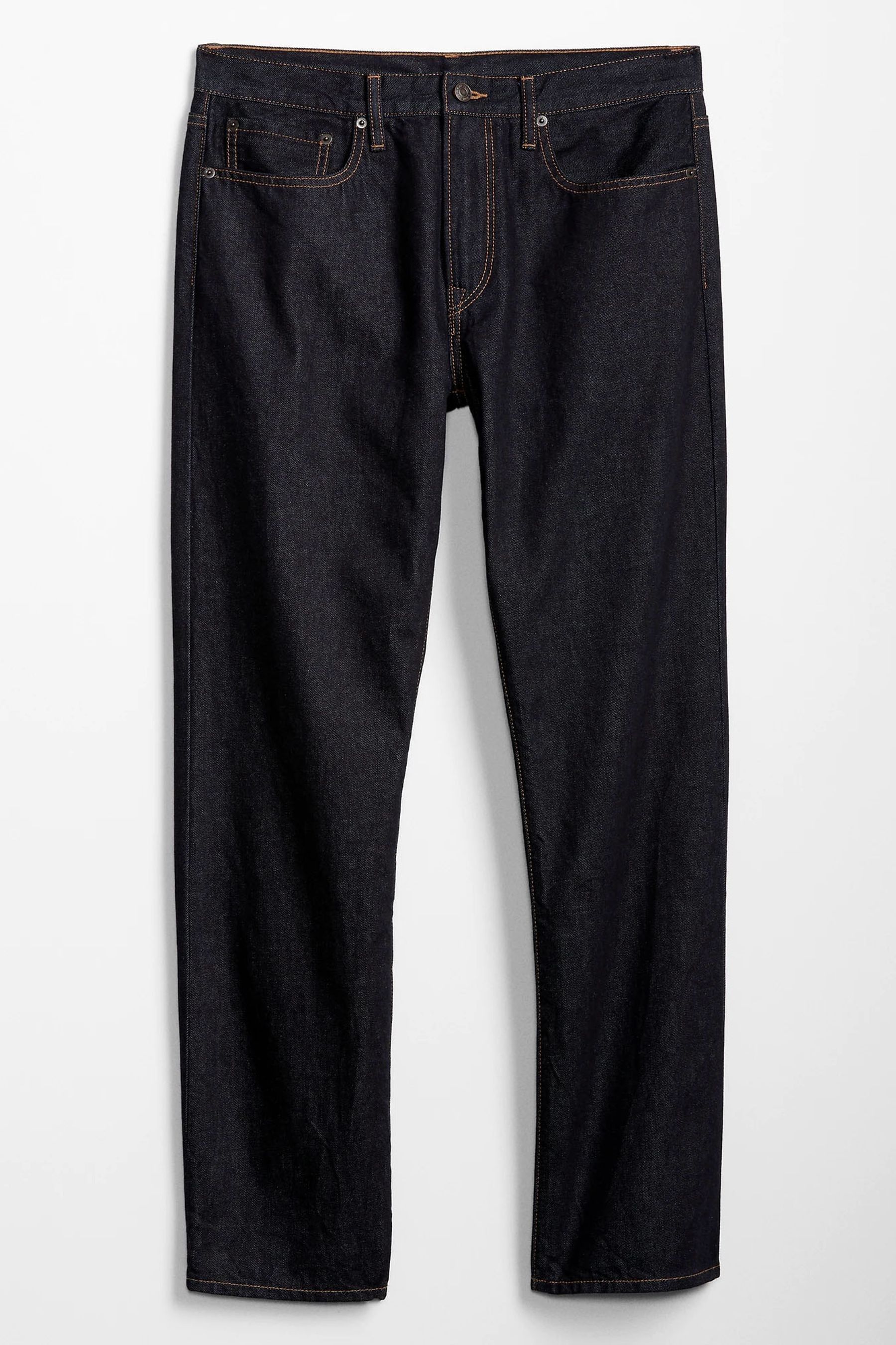 Dark Indigo Blue Straight Fit Stretch Jeans - Image 1 of 1