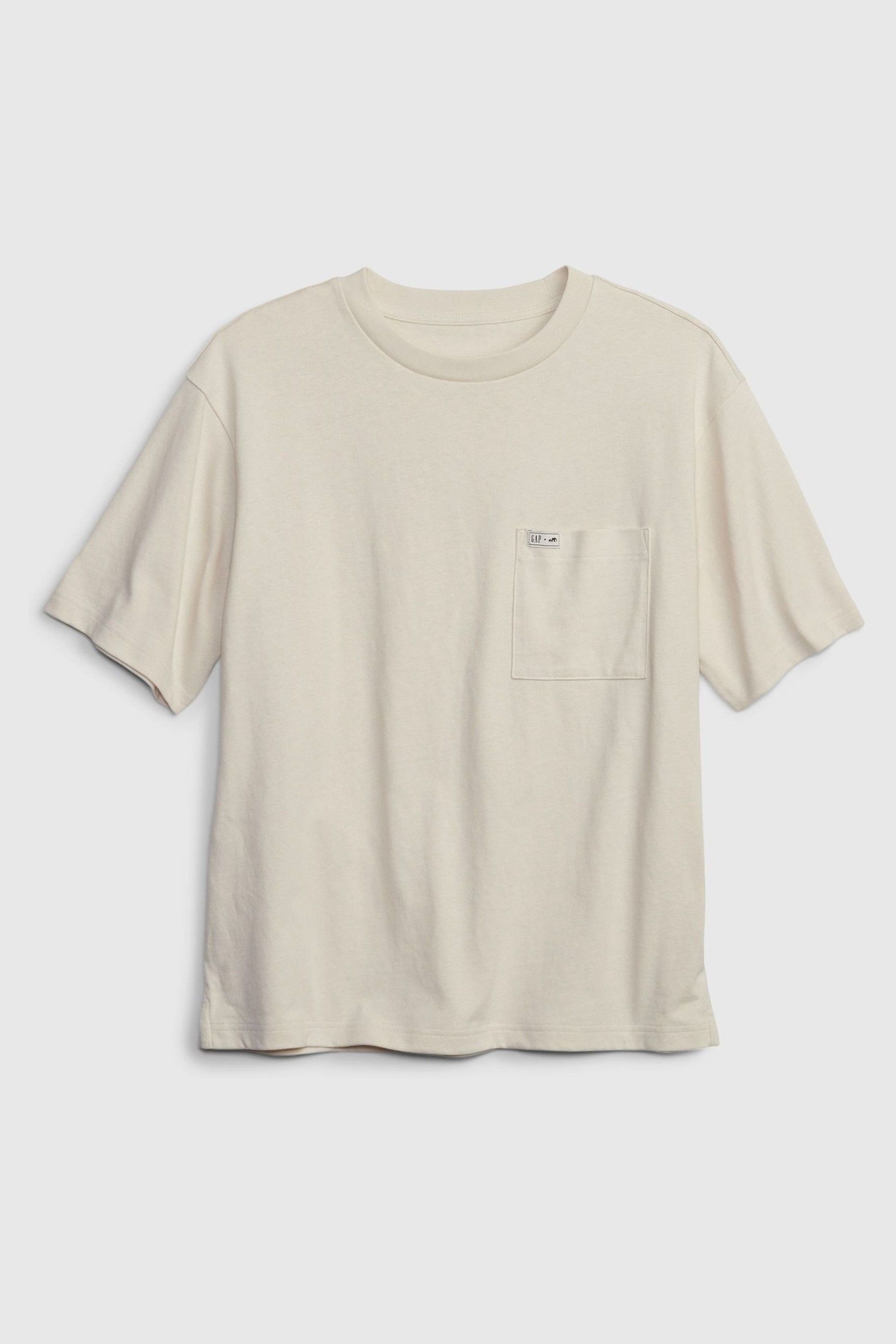 Buy Cream The Brooklyn Circus Short Sleeve Pocket Crewneck TShirt from