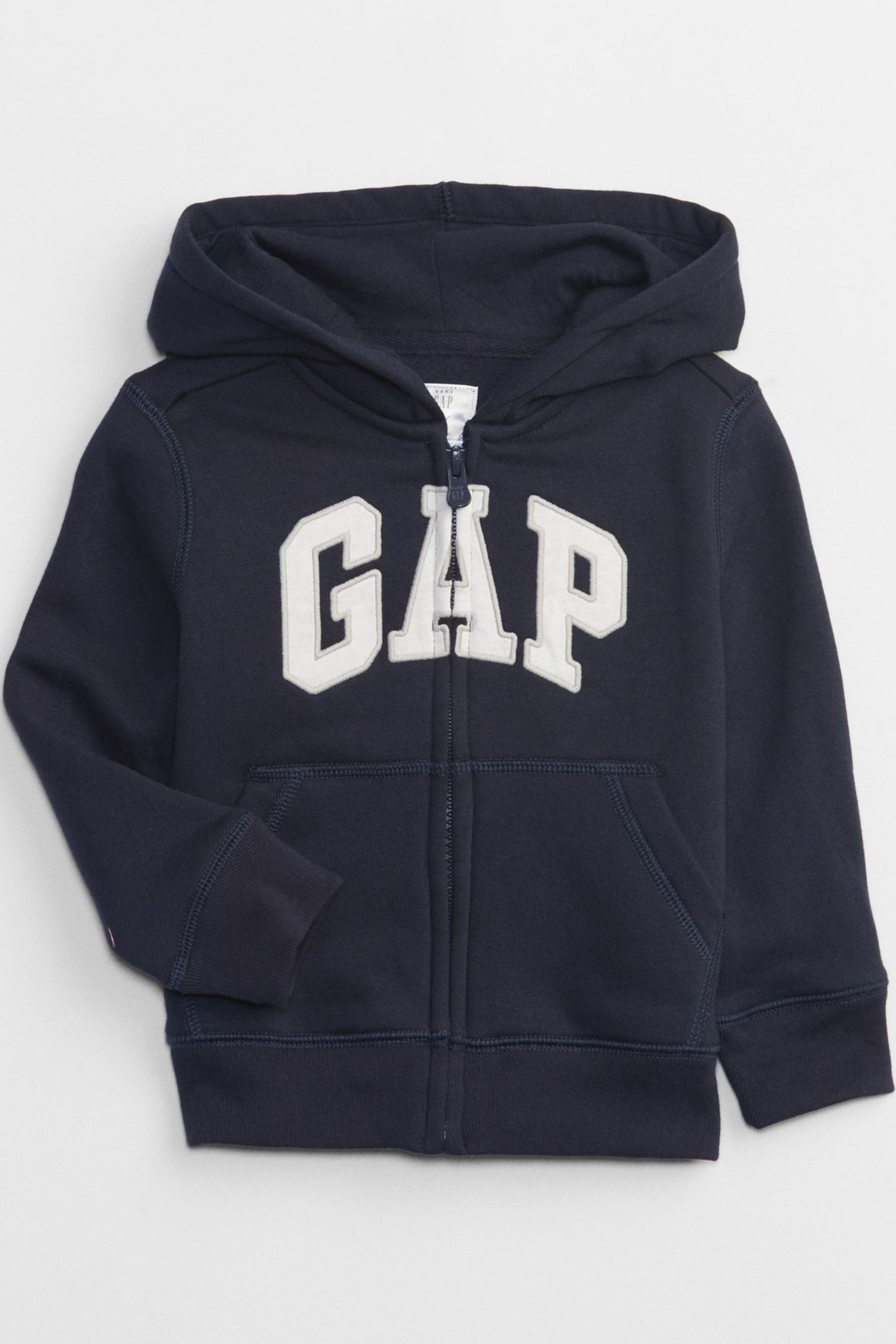 Blue Logo Zip Through Hoodie (Newborn-7yrs) - Image 1 of 1
