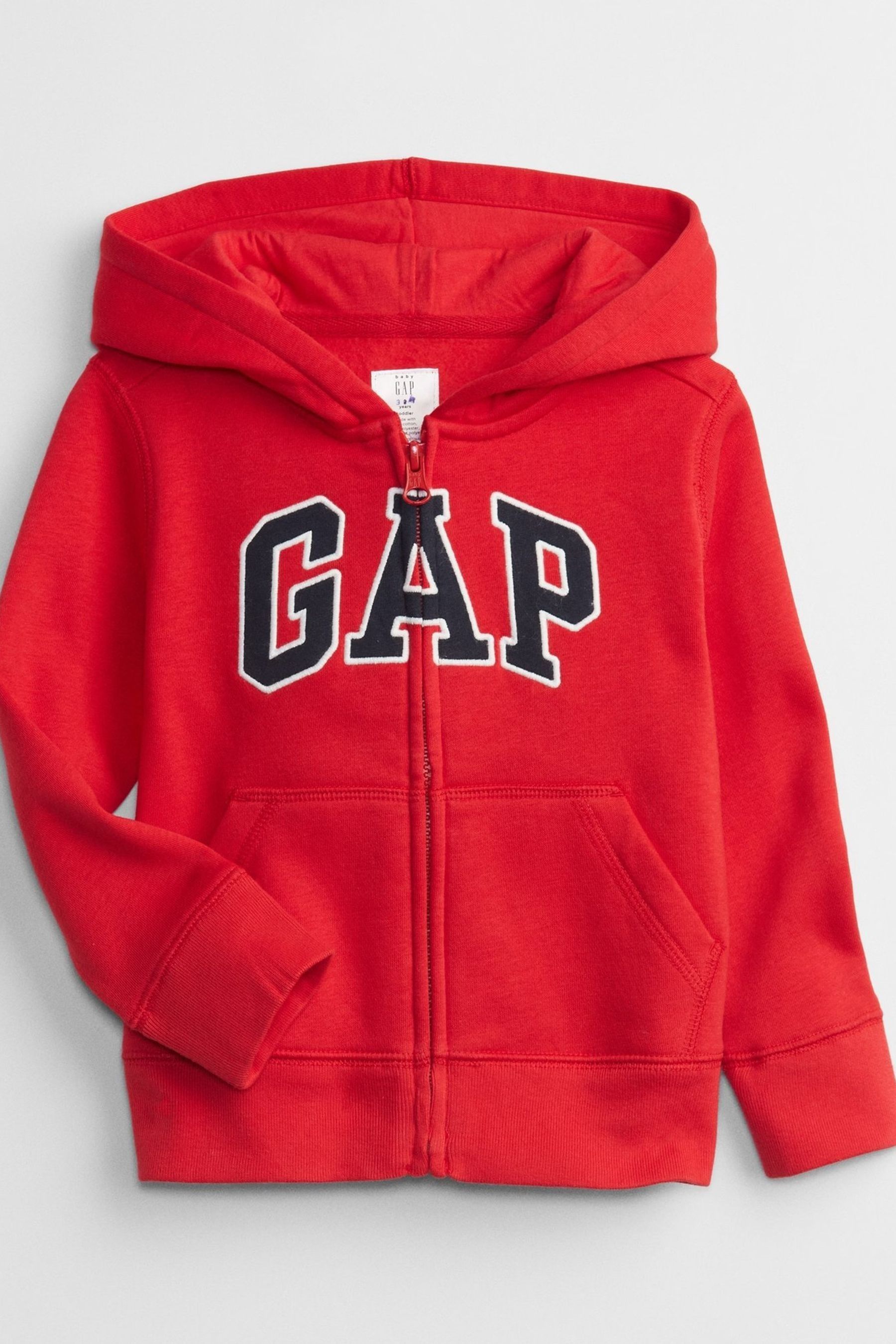 Red Logo Zip Up Hoodie (Newborn-5yrs) - Image 1 of 1