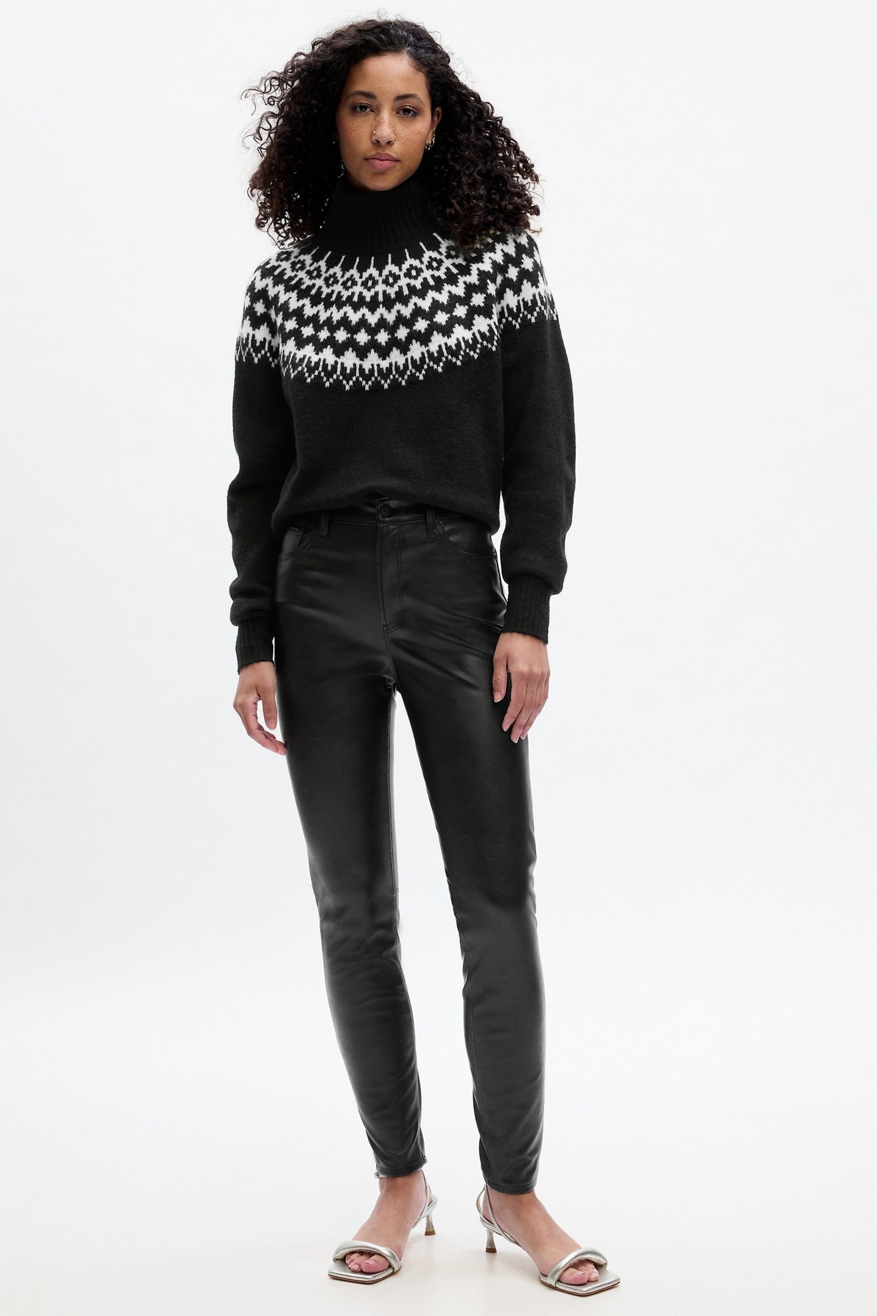 Buy Black Relaxed Forever Cosy Fair Isle Jumper from the Gap online shop