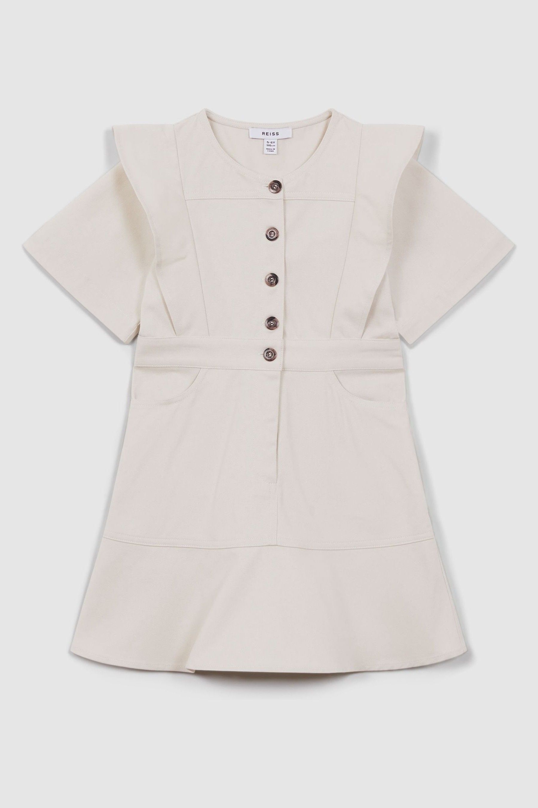 4-9 yrs Flared Denim Dress in Stone - Image 1 of 1