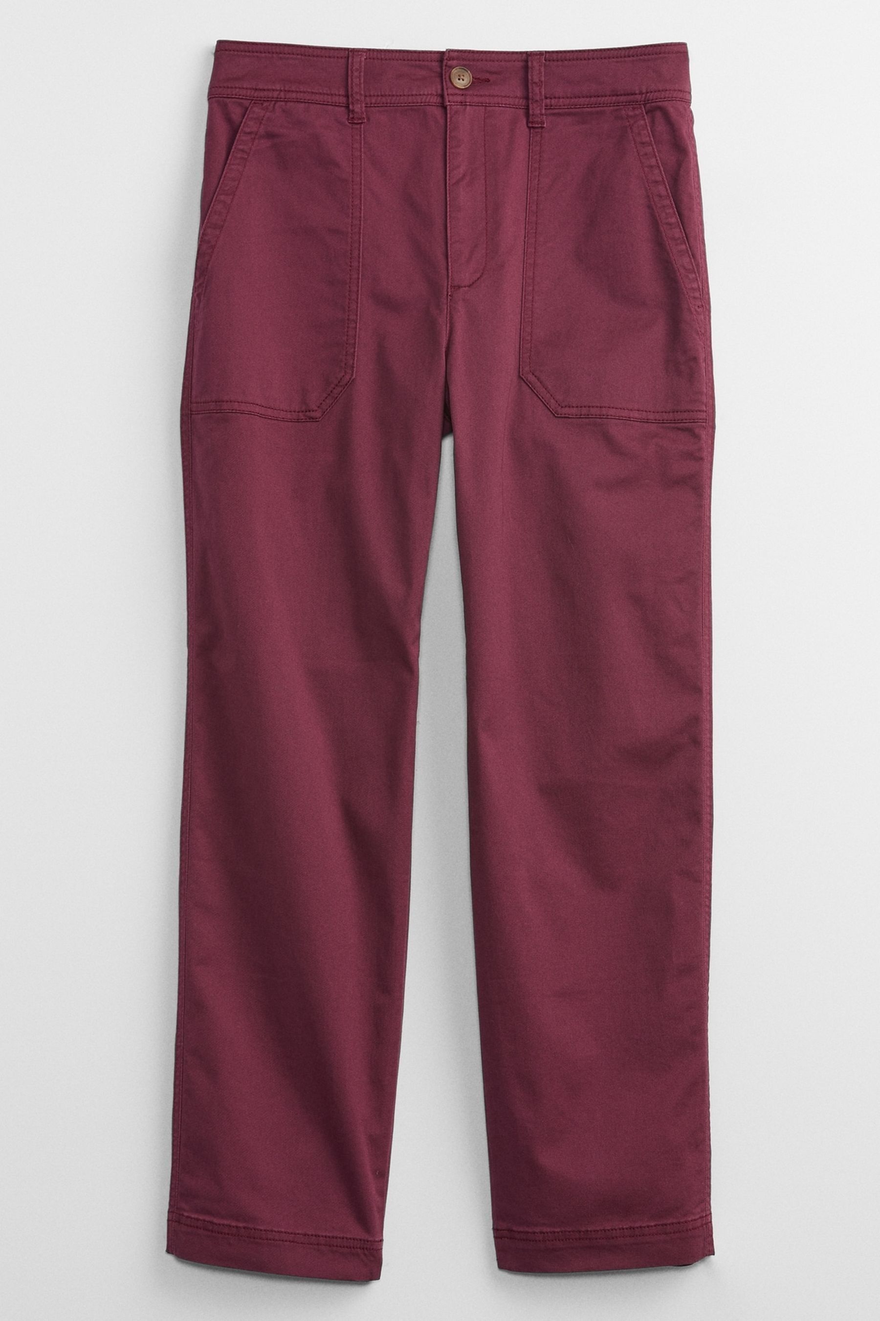 Buy Purple High Rise Girlfriend Utility Chinos from the Gap online shop