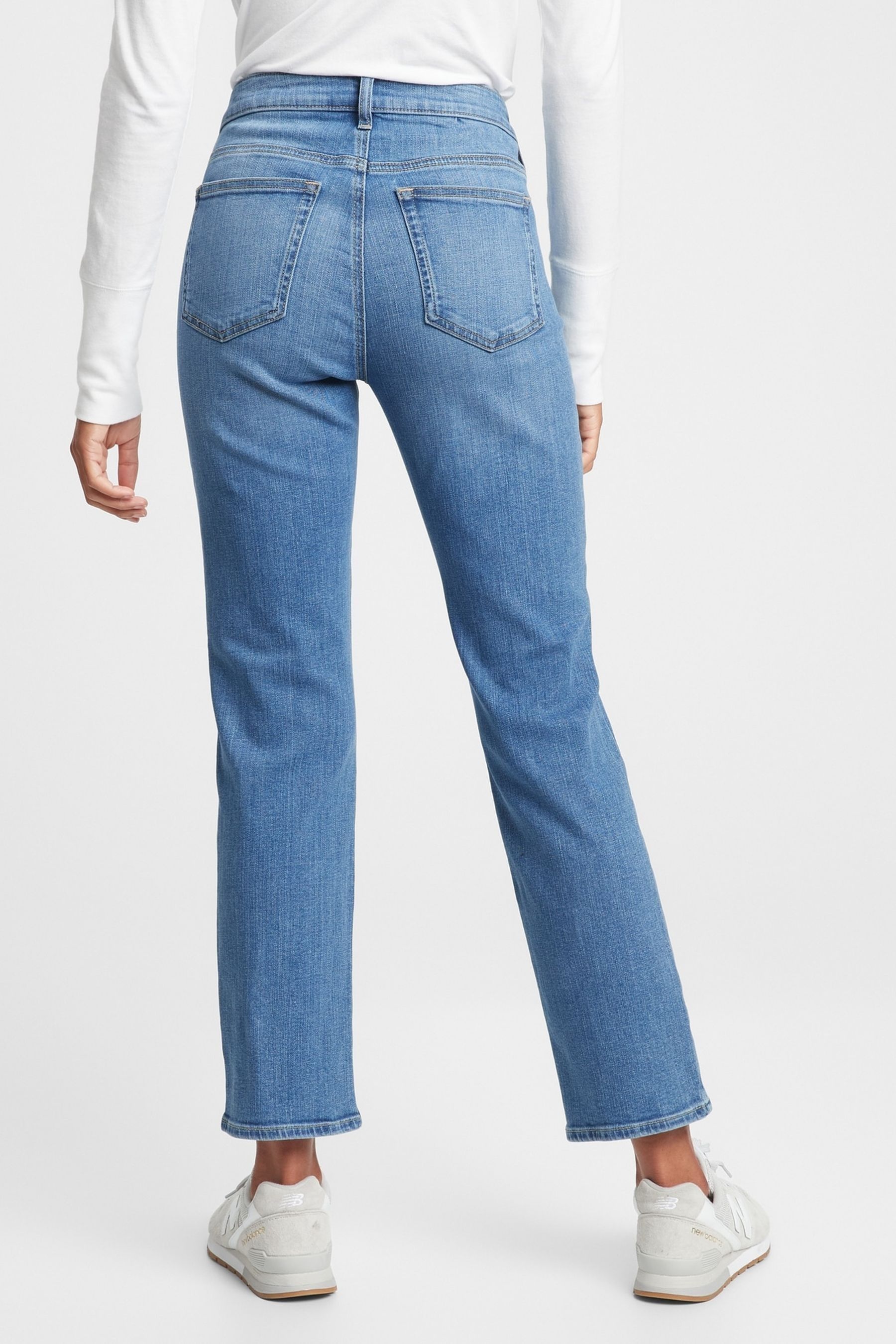 Buy Mid Rise Classic Straight Leg Jeans from the Gap online shop