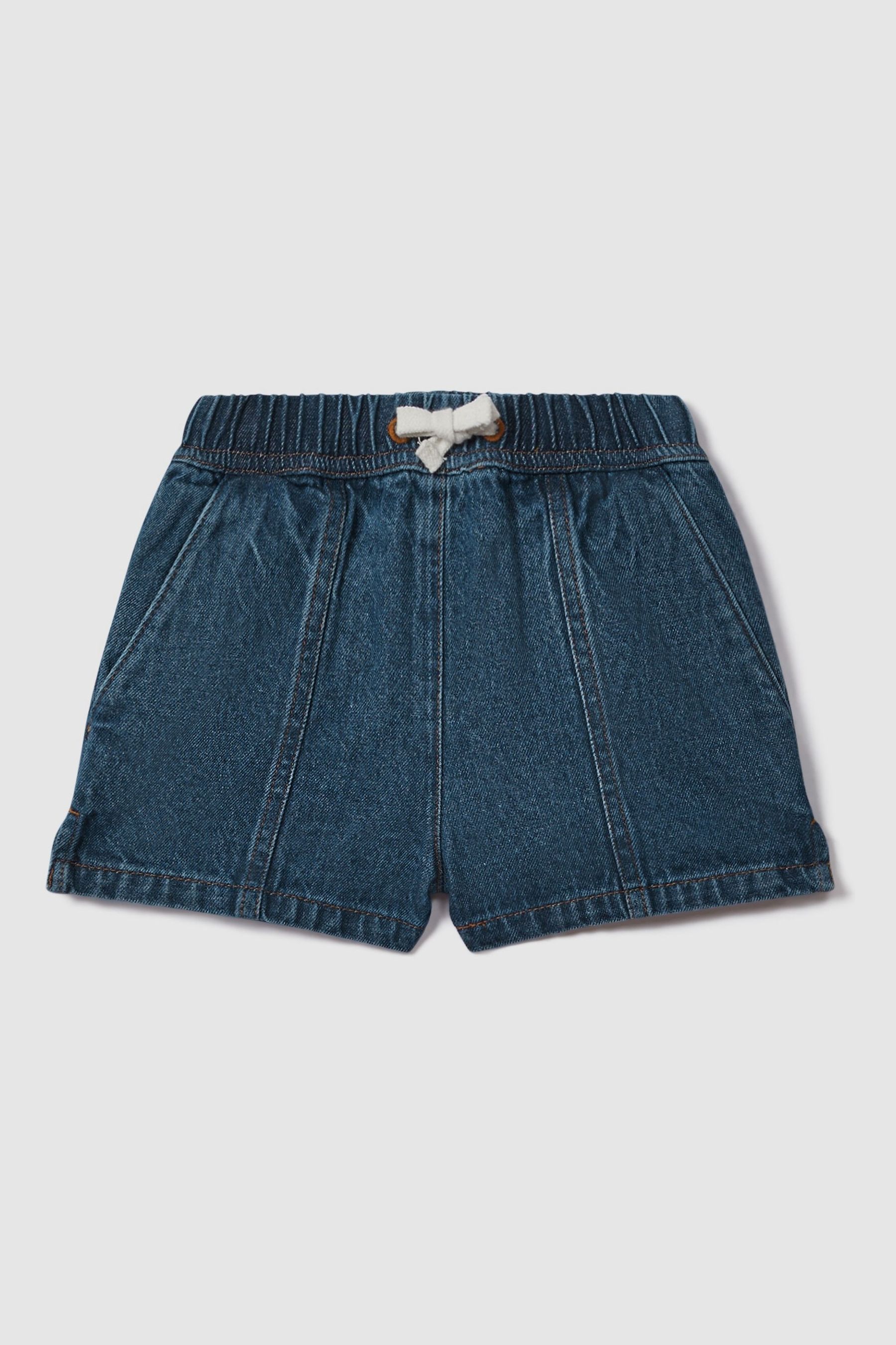 9-13 yrs Drawstring Denim Shorts in Blue - Image 1 of 1