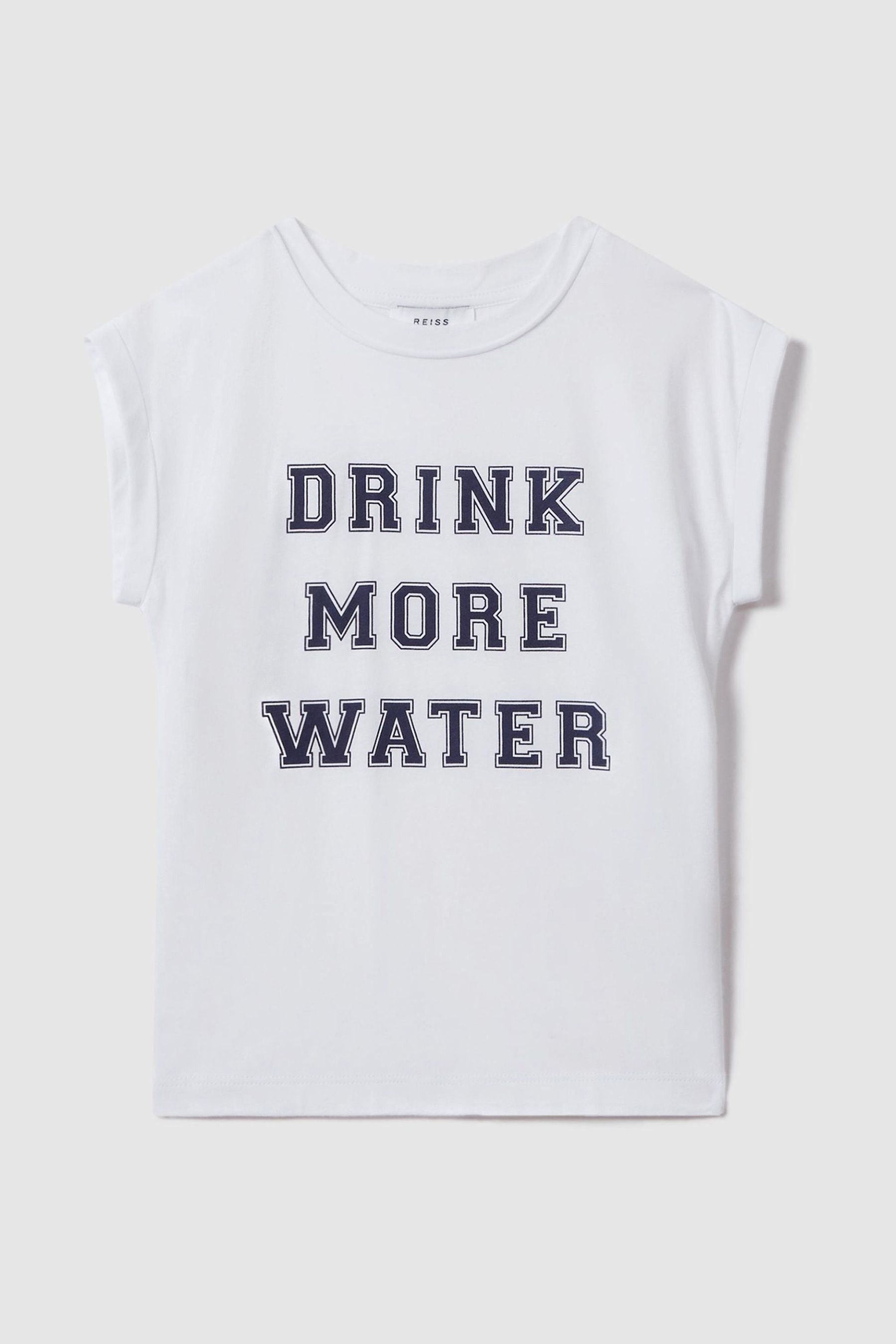 4-9 yrs Slogan Crew Neck T-Shirt in Ivory - Image 1 of 1