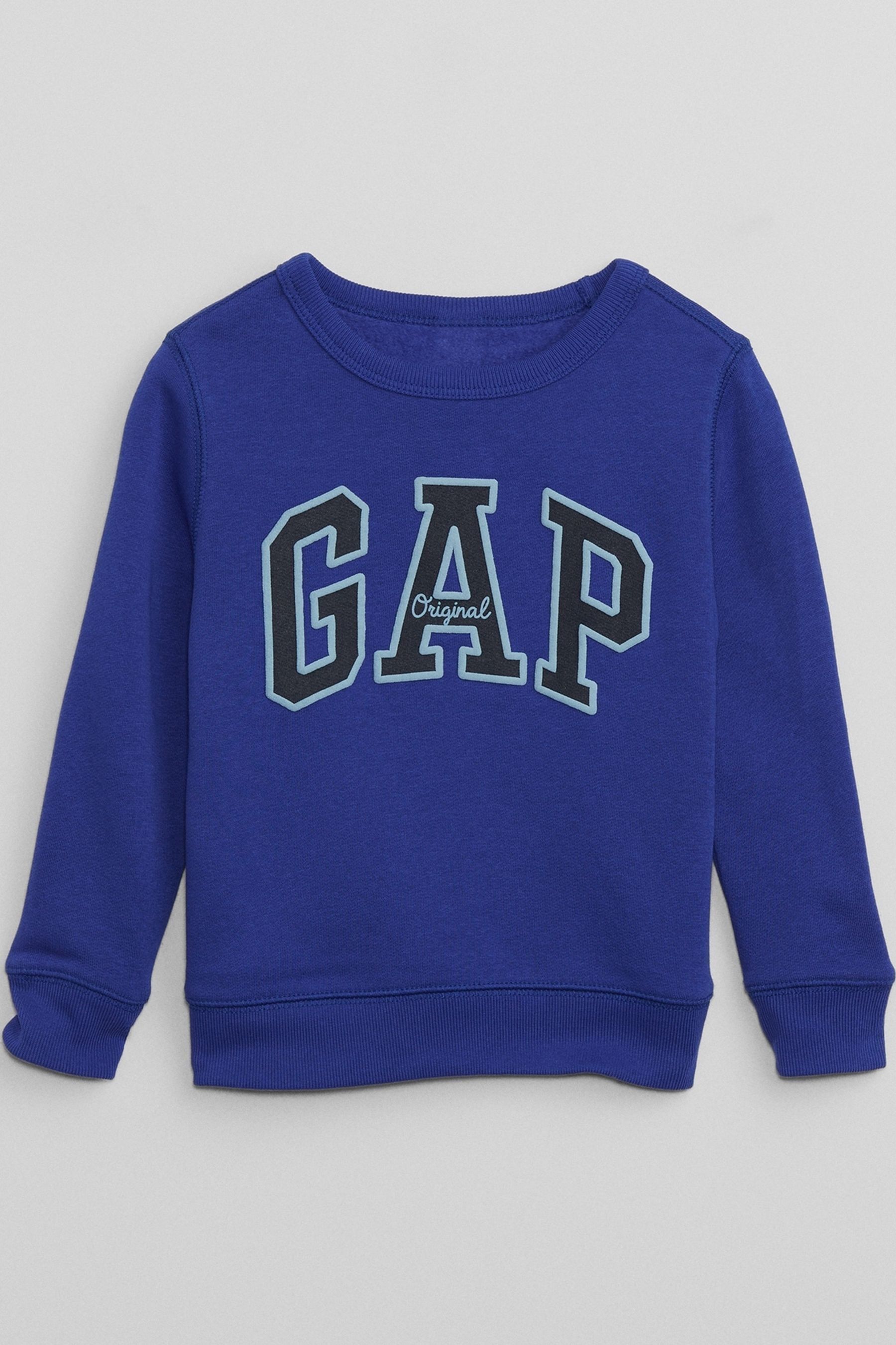 Blue Crew Neck Logo Sweatshirt - Image 1 of 1