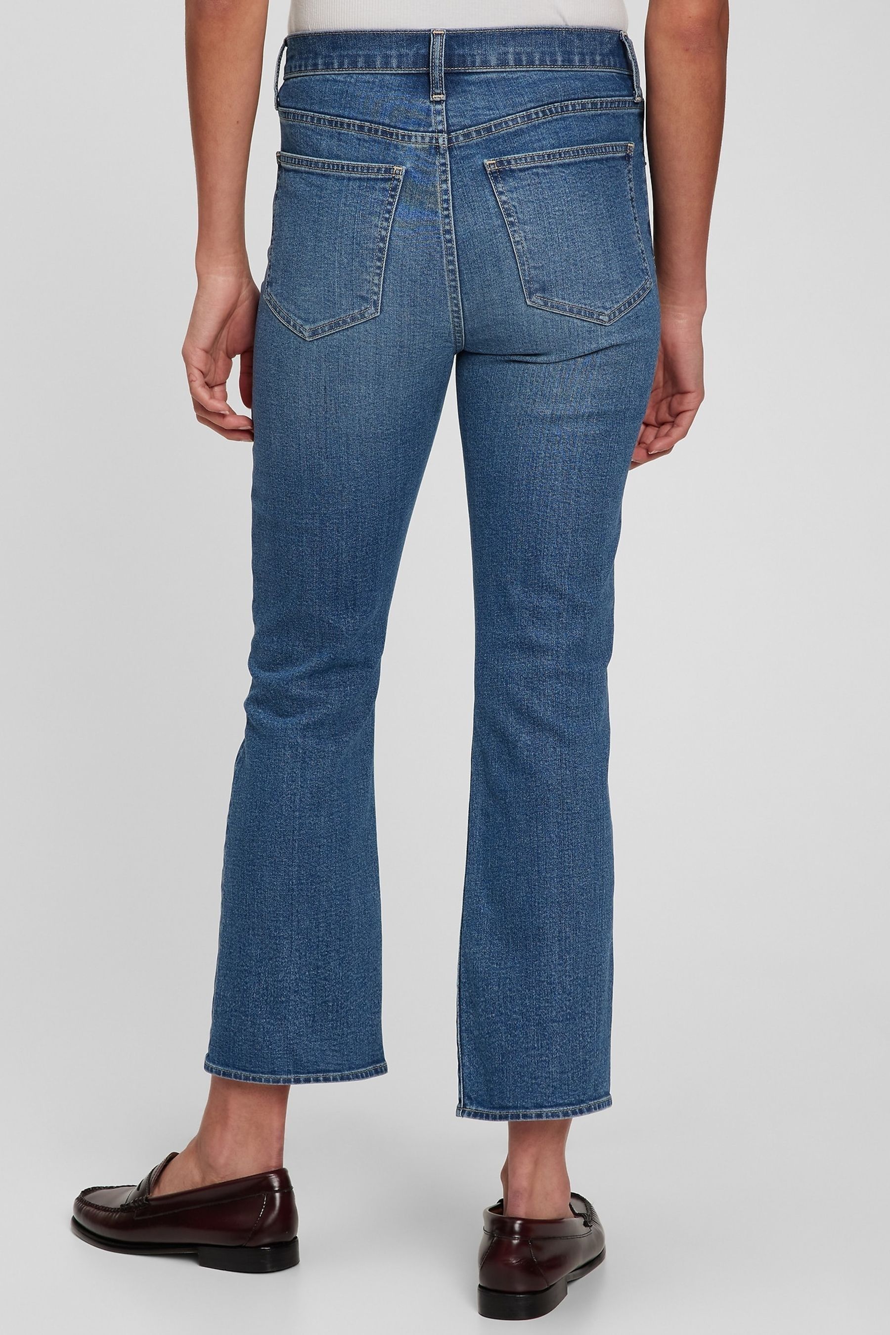 Buy Mid Wash Blue High Waisted Kick Fit Jeans from the Gap online shop