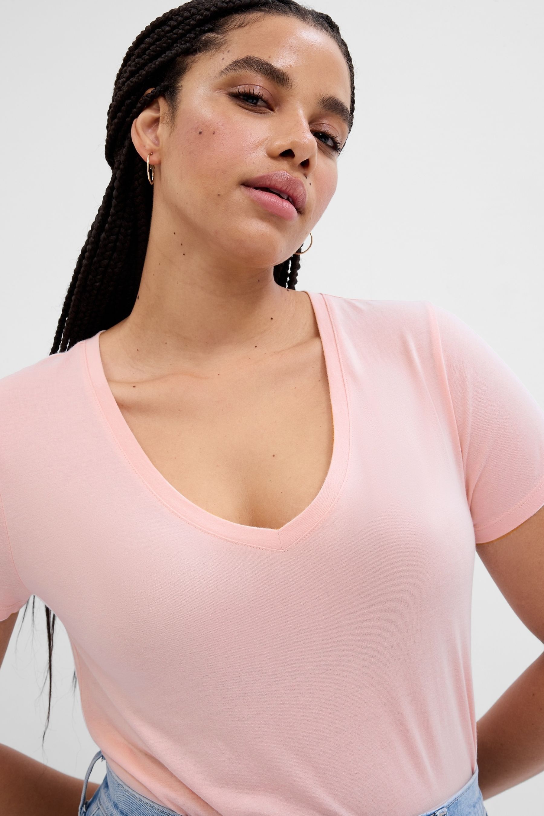 Buy Gap Soft V-Neck Short Sleeve T-Shirt from the Gap online shop