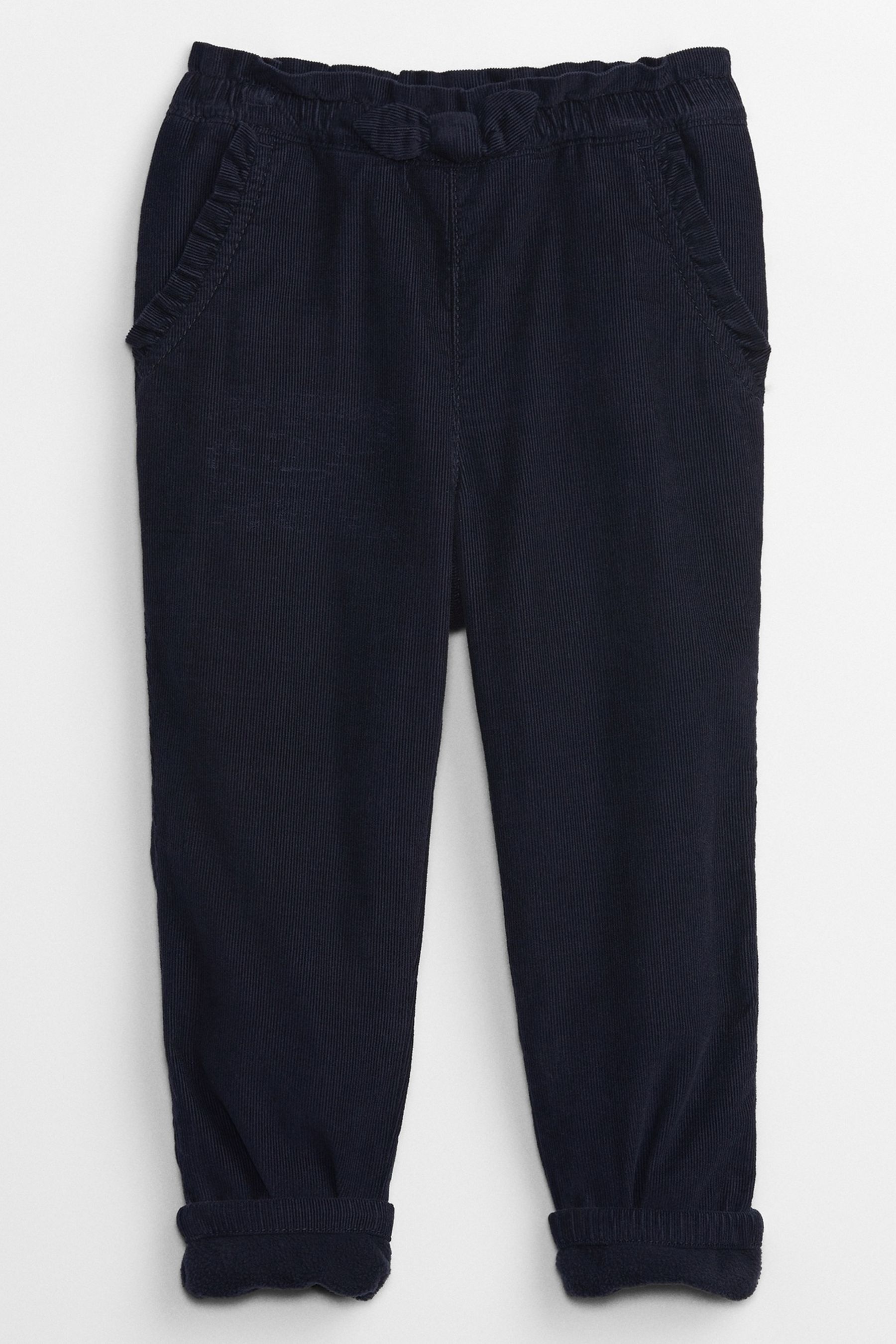Navy Blue Elasticated Waist Corduroy Trousers - Image 1 of 1