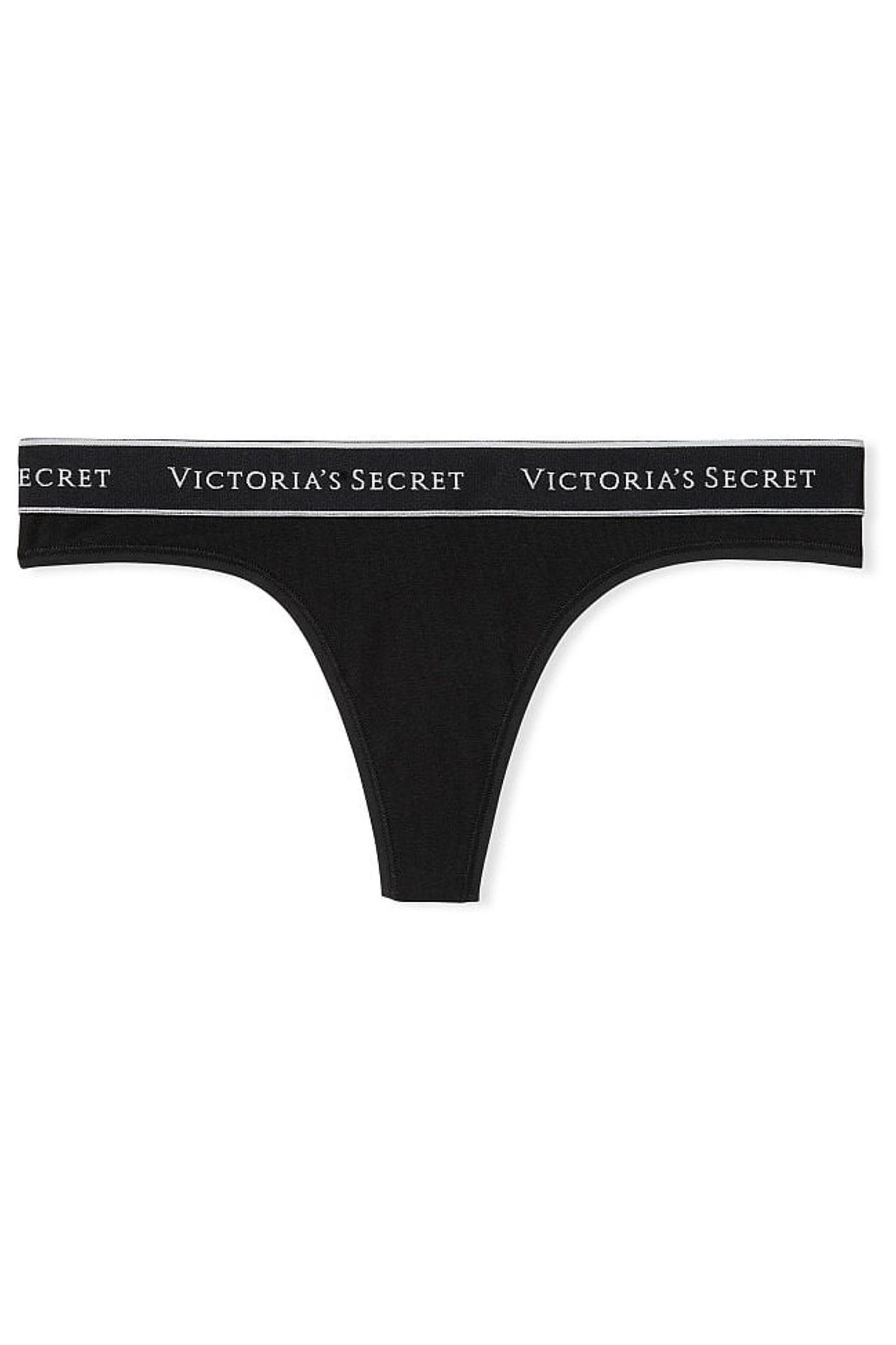 Black with Black Band Thong Knickers - Image 1 of 1
